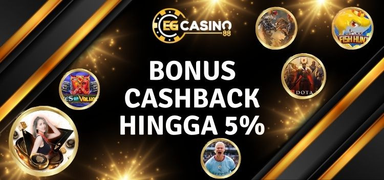 Bonus Cashback Mingguan Hingga 5%